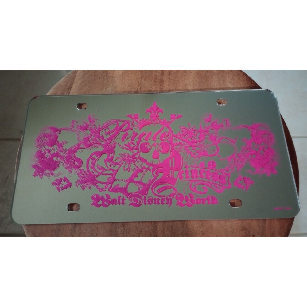 Walt Disney World Pirate Princess Mirrored License Plate